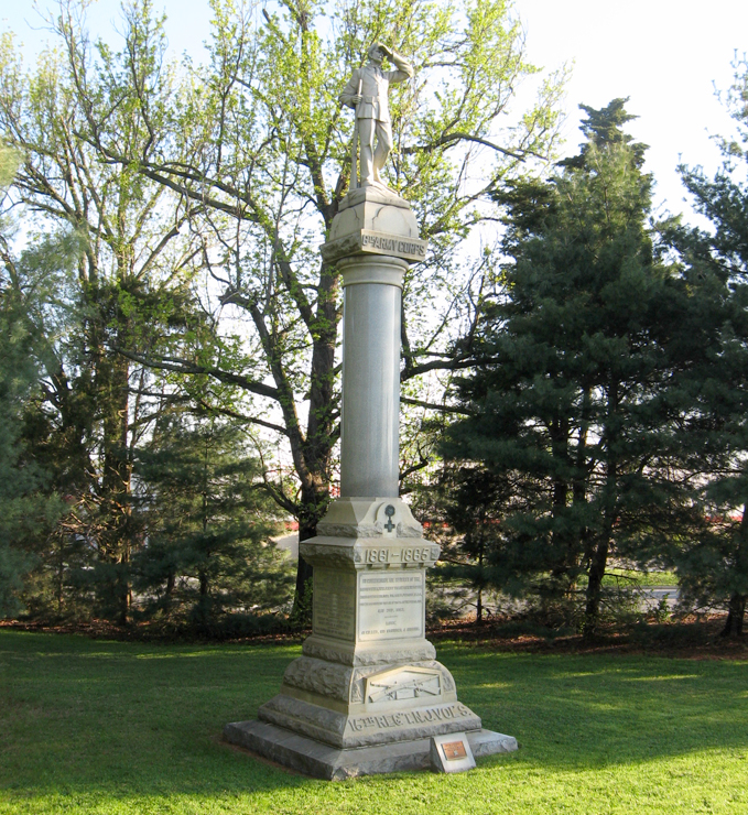 Monument to the 15th New Jersey Volunter Infantry Regiment on the Salem Church battlefield near Fredericksburg, Virginia