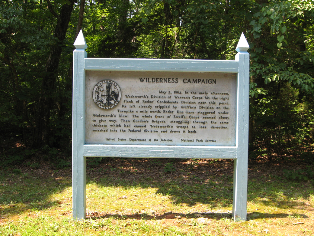 May 5 Early afternoon historical marker on the Wilderness battlefield