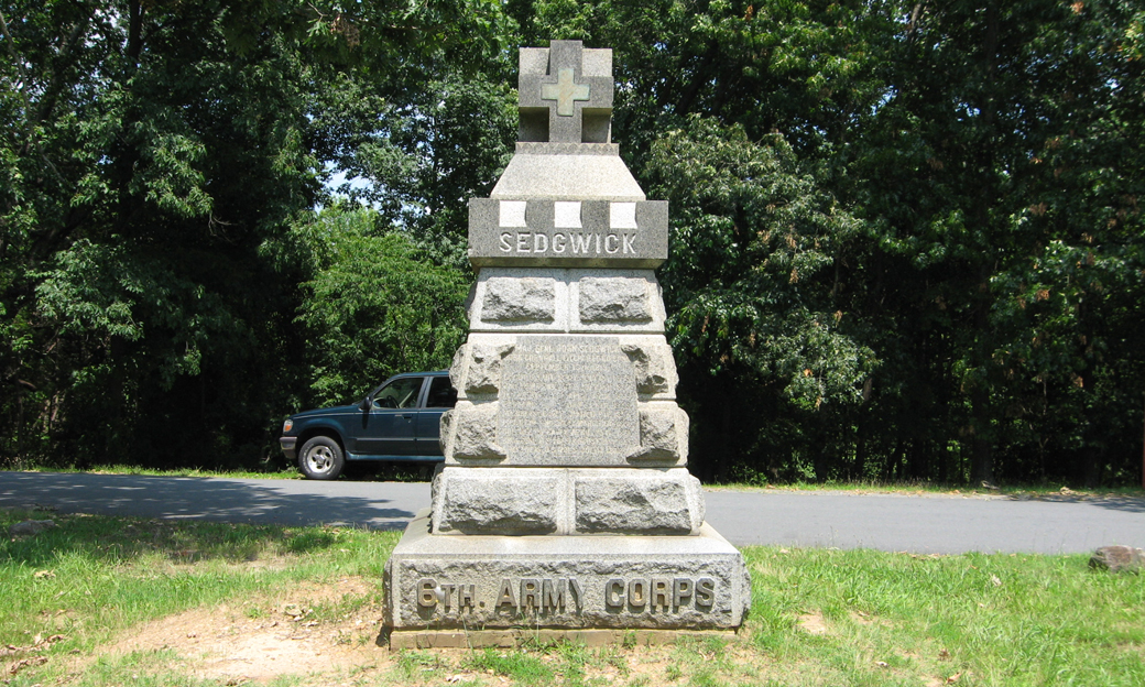 Monument to Union Major General John Sedgwick on the Spotsylvania battlefield