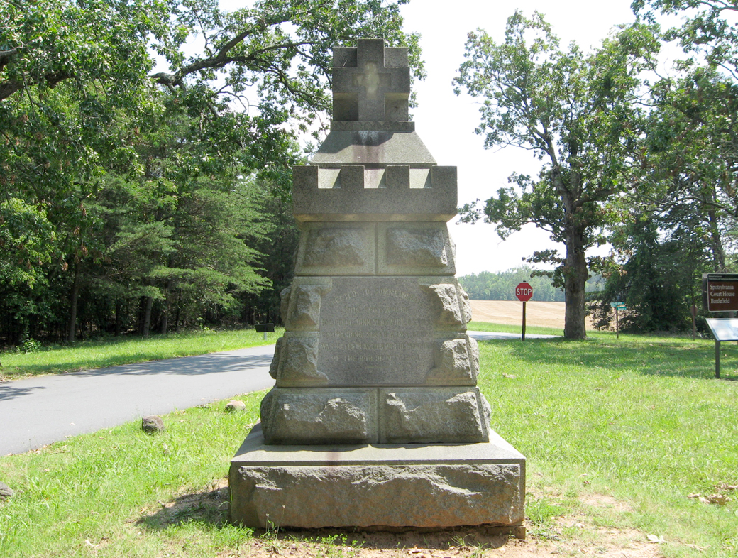 Right side of the Monument to Union Major General John Sedgwick on the Spotsylvania battlefield