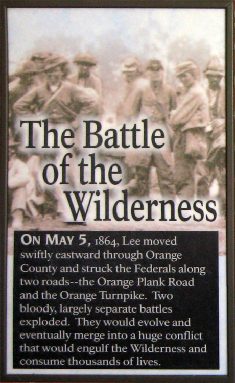 The Battle of the Wilderness exhibit in the Wilderness Exhibit Shelter