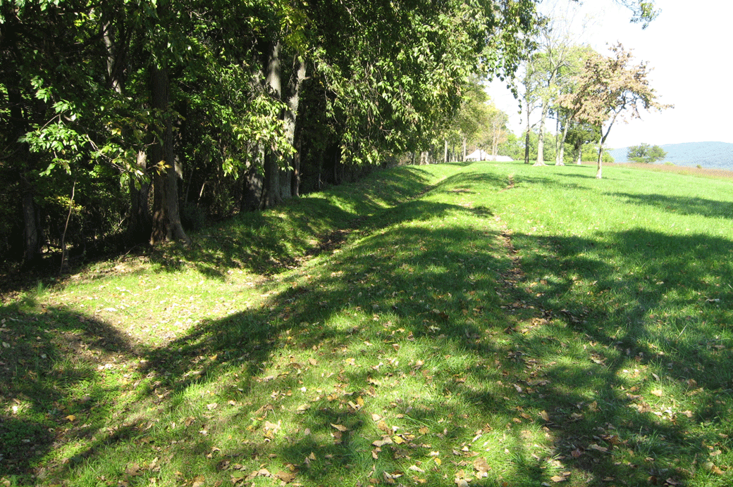 Trenches on Bolivar Heights on the Harpers Ferry battlefield