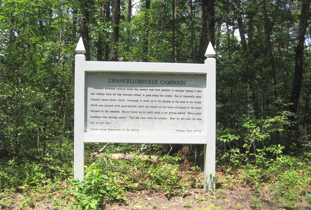 The Chancellorsville Campaign: Jackson's Soldiers historical marker is on the Jackson Flank March Trail on the Chancellorsville Battlefileld
