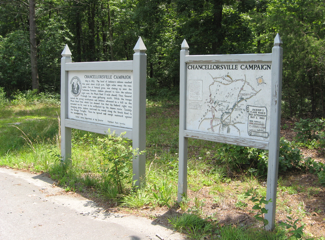 The Chancellorsville Campaign: May 2, 12:30 p.m. historical markers on the Jackson Flank March Trail on the Chancellorsville Battlefileld