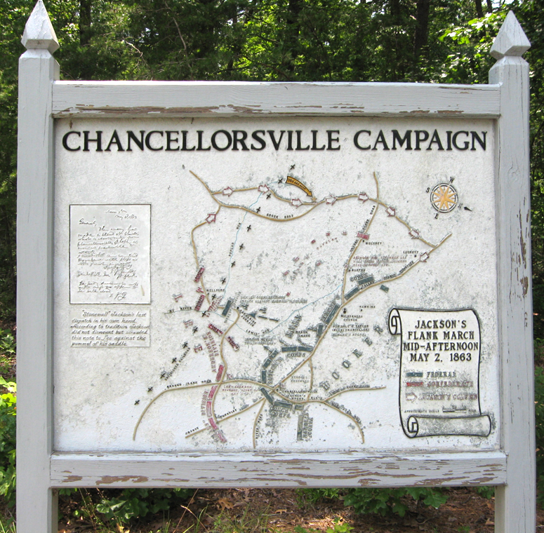 The Chancellorsville Campaign: May 2, 12:30 p.m. historical marker is on the Jackson Flank March Trail on the Chancellorsville Battlefileld