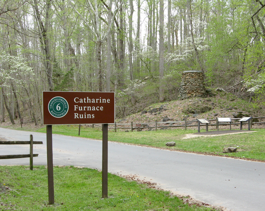 Catherine Furnace at Stop 7 on the Chancellorsville Battlefield Auto tour