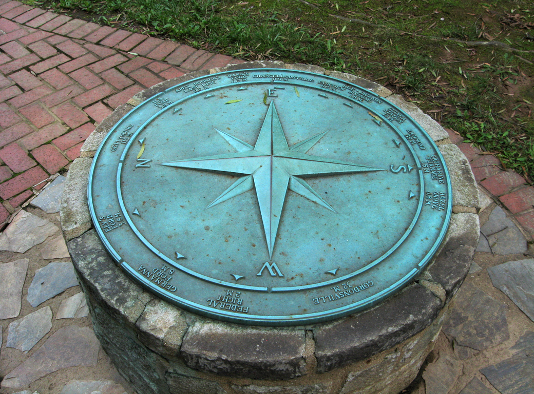 The Chancellorsville Compass Rose at the Visitor Canter on the Chancellorsville battlefield