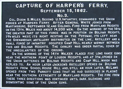 Marker 3 of a Group of five War Department markers on the Capture of Harpers Ferry