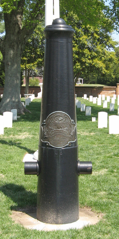 Mortuary cannon at the Cold Harbor National Cemetery near Richmond, Virginia