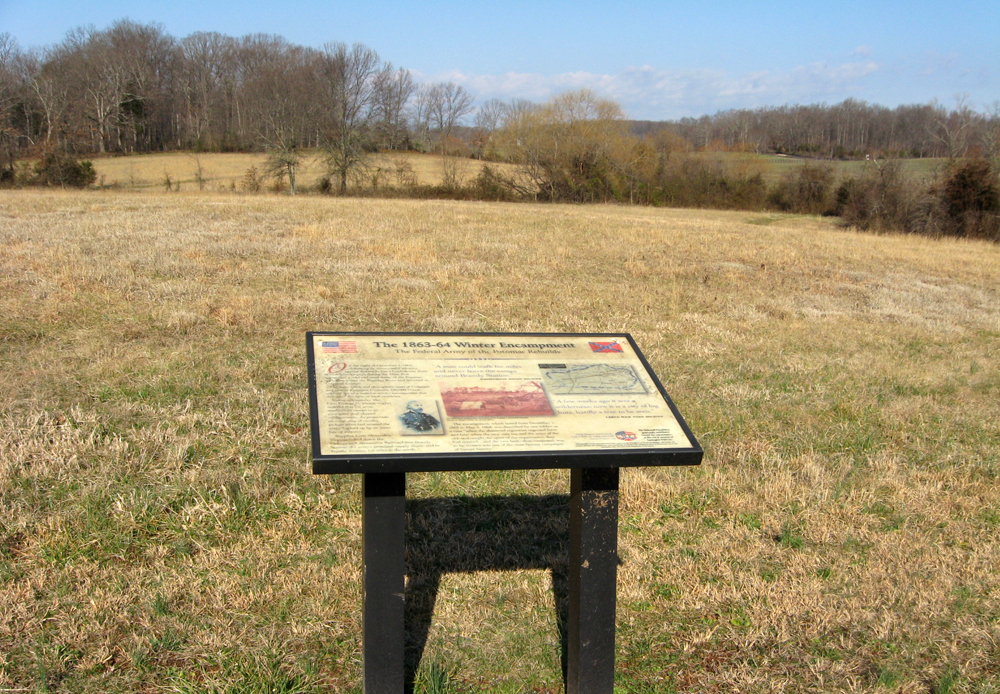The Federal Army of the Potomac Rebuilds wayside marker on the Brandy Station battlefield