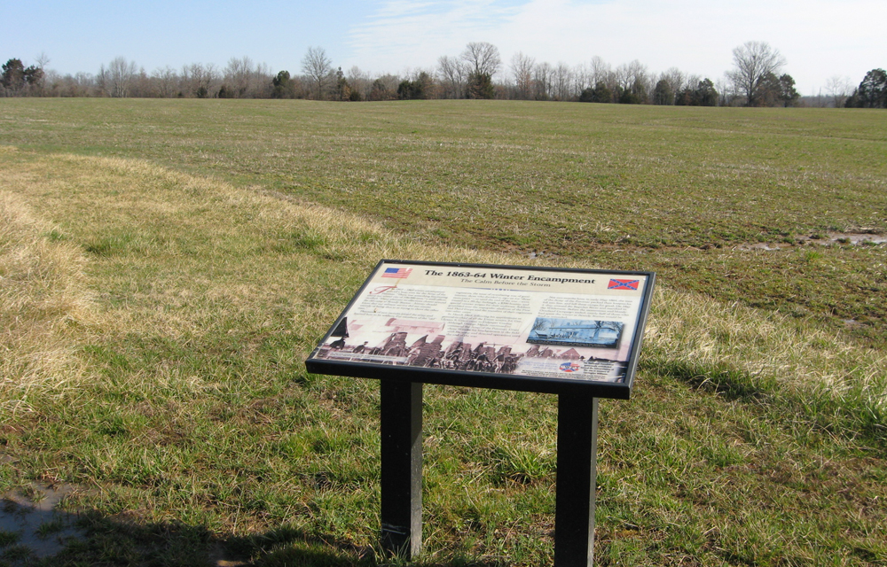 The Calm Before the Storm wayside marker on the Brandy Station battlefield