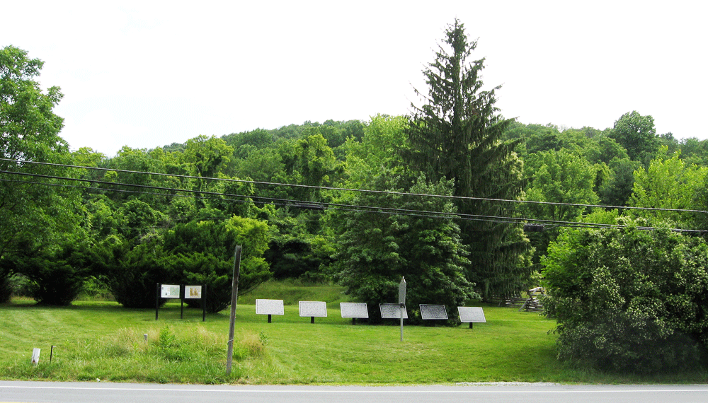 Historical and Wayside Markers on the summit at turner's Gap on South Mountain