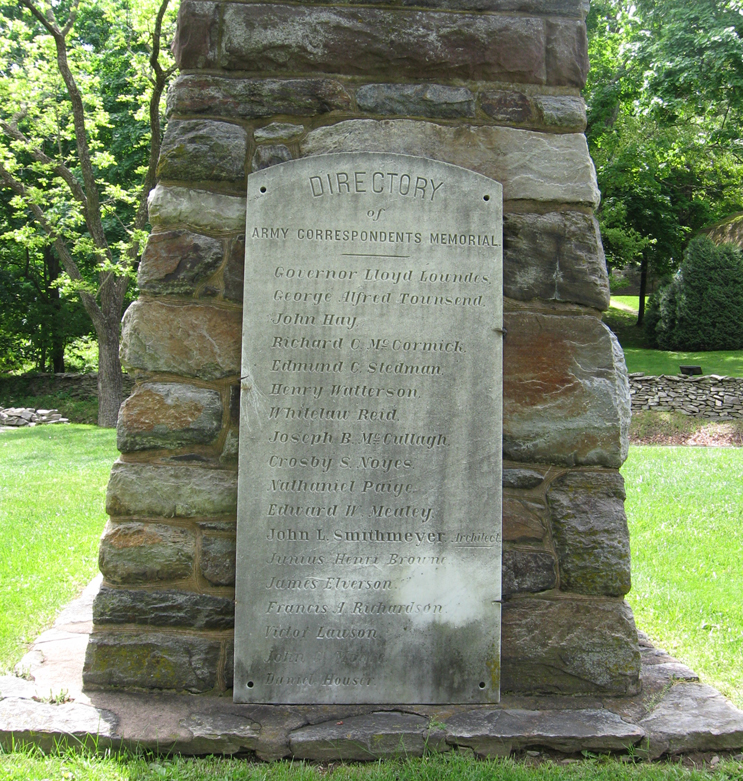 War Correspondents Memorial Arch at Crampton's Gap on the South Mountain battlefield