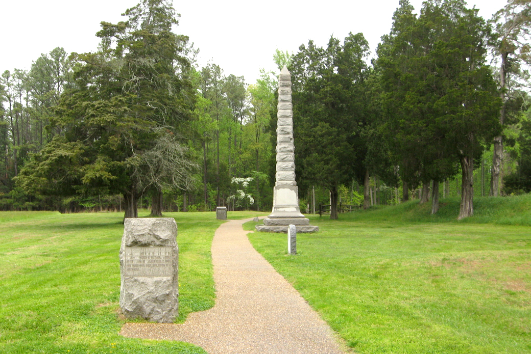 Civil War Monuments near The Crater outside Petersburg Virginia