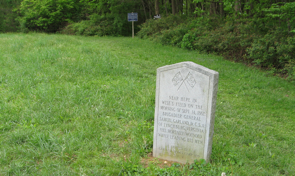 Monument to Confederate Brigadier General Samuel Garland at Fox's Gap on the South Mountain battlefield