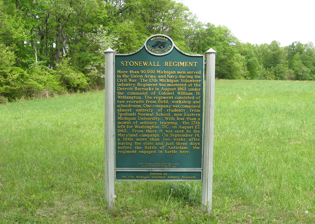 Monument to the 17th Michigan Volunteer Infantry Regiment on South Mountain