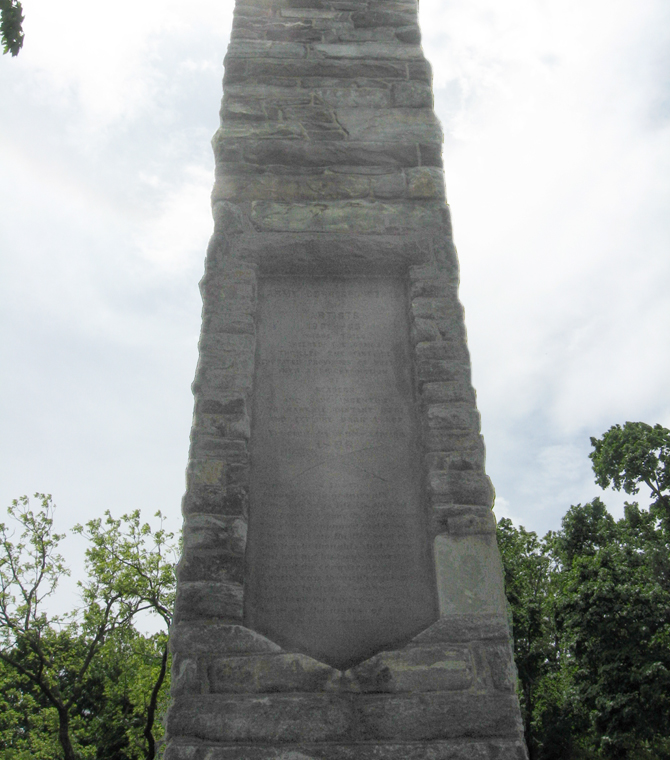 Tablet from the north side of the War Correspondents Memorial Arch at Ctampton's Gap