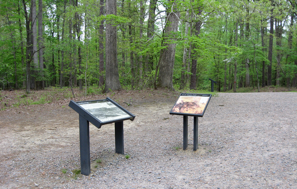 The 'A Splendid Charge' wayside marker on the Petersburg National Battlefield