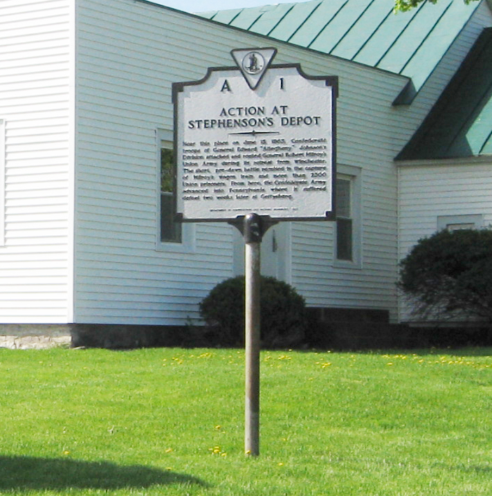 Action at Stephenson's Depot historical marker