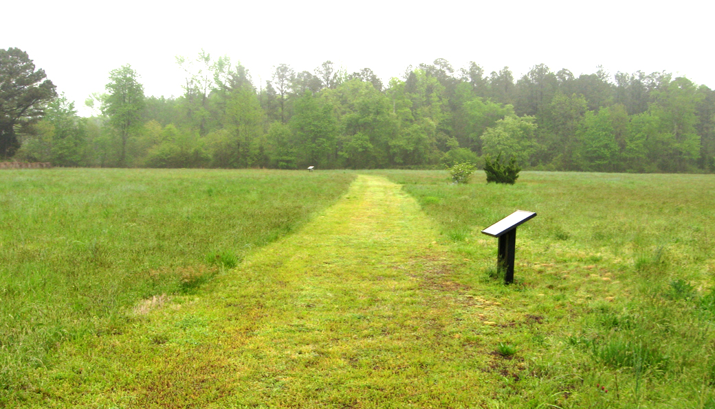 The Afterwards wayside marker on the Reams Station battlefield outside Petersburg, Virginia