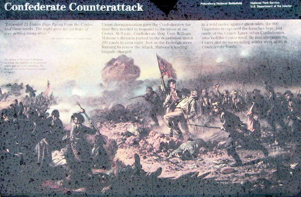 The 'Confederate Counterattack' wayside marker