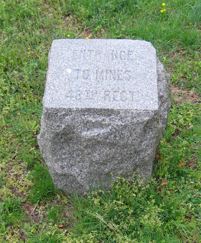 The 'Entrance to Mines' monument on the Petersburg National Battlefield