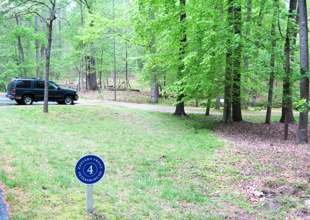 Harrison Creek, at Stop 4 on the Petersburg Eastern Front Auto tour