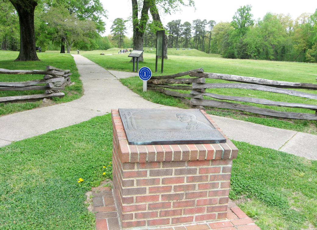 Monument to Stephen Tyng Mather on the Petersburg National Battlefield