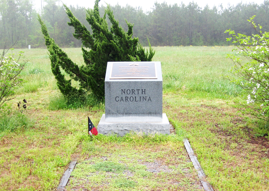 State of North Carolina monument on the Reams Station battlefield outside Petersburg, Virginia.