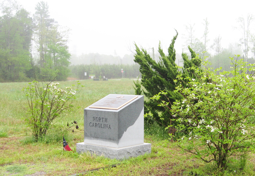 State of North Carolina monument on the Reams Station battlefield outside Petersburg, Virginia.