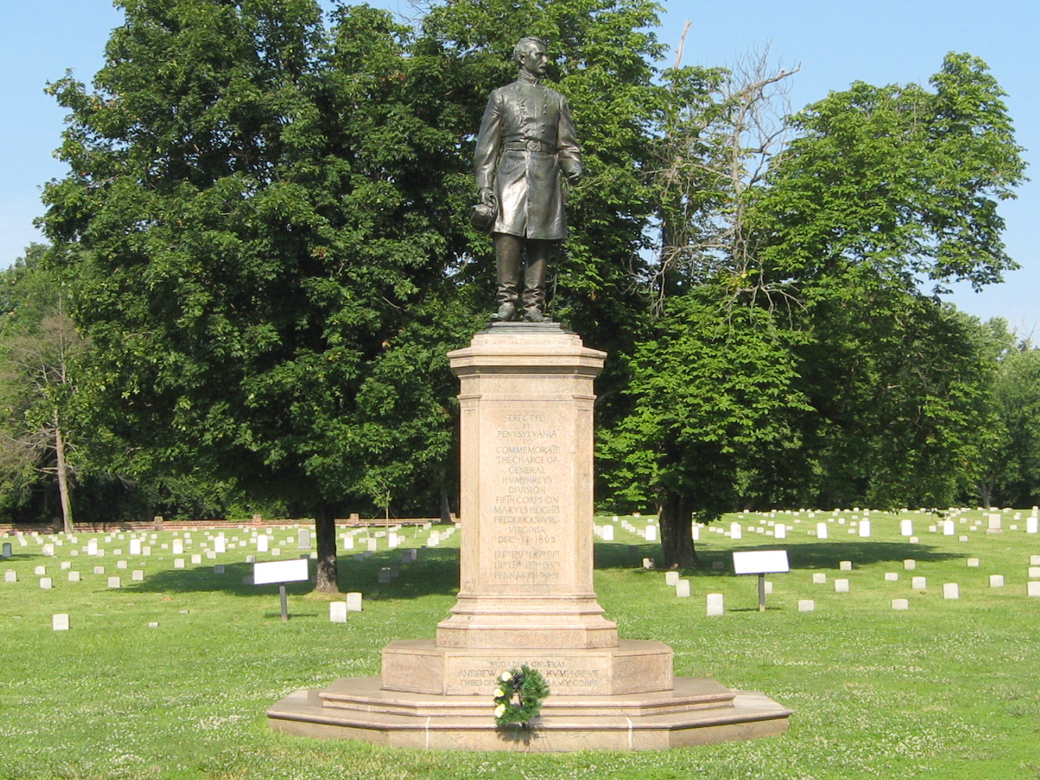 Monument to Union Major General Andrew Atkinson Humphreys on the Fredericksburg battlefield