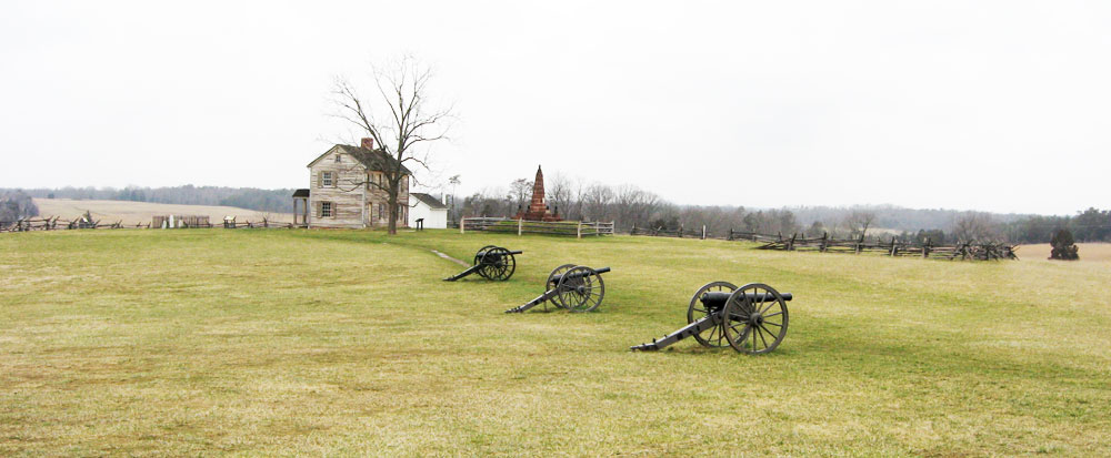 Rickett's guns on Henry House Hill today, from the marker