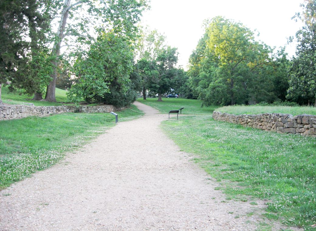 The Sunken Road at the foot of Marye's Heights at Fredericksburg
