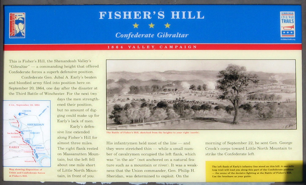 The Fisher's Hill - Confederate Gibraltar wayside marker