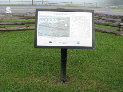 The Battlefield Center marker on the Cedar Creek battlefield