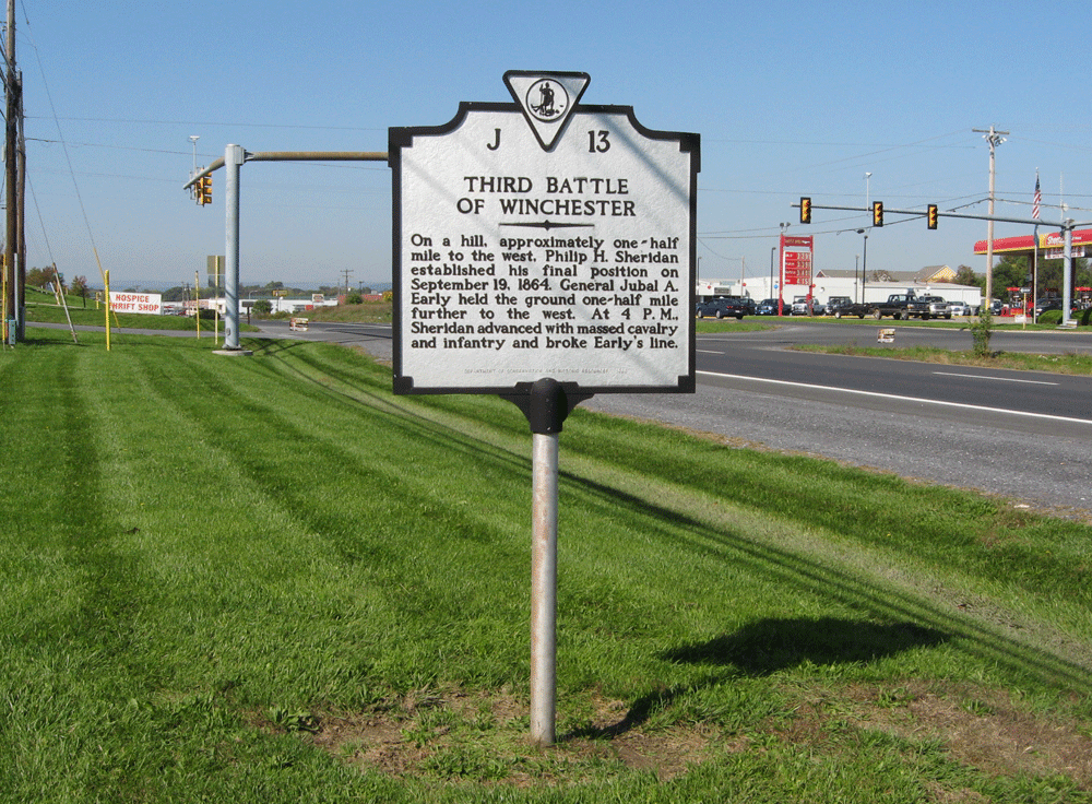 The 'Third Battle of Winchester J1 ' Virginia historical marker