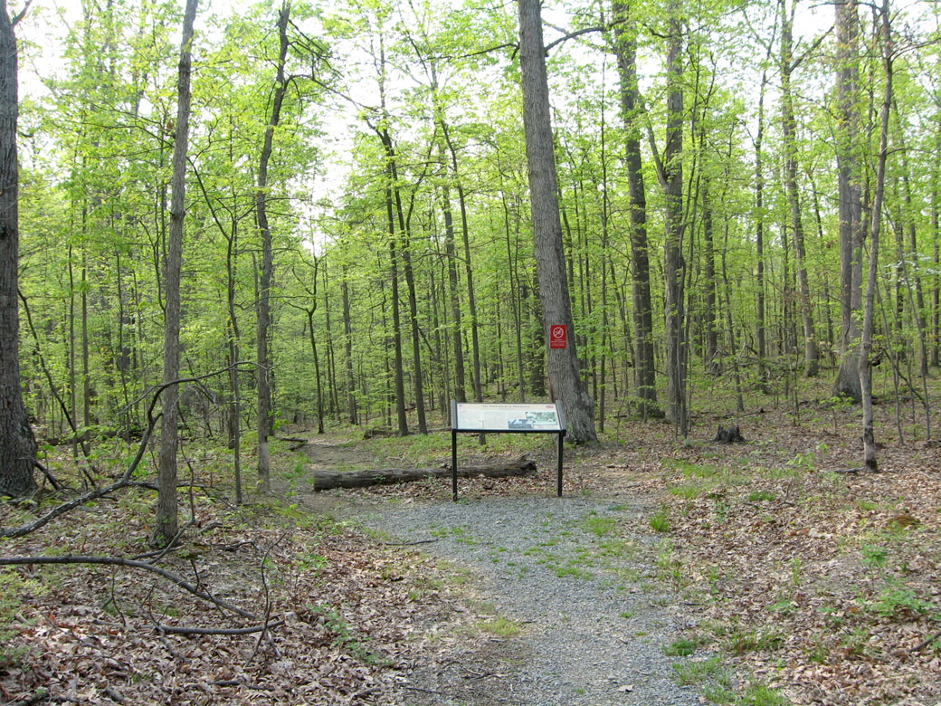 'The Union Rear' wayside marker on the 3rd Winchester battlefield