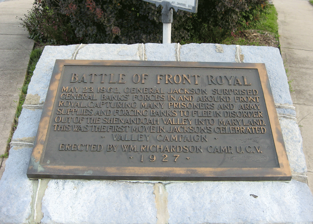 Battle of Front Royal historical marker