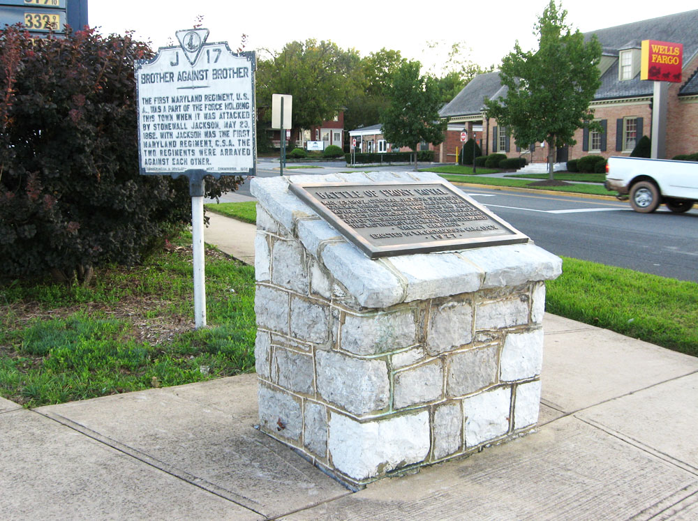 Battle of Front Royal and Brother Against Brother historical markers in Front Royal, Virginia