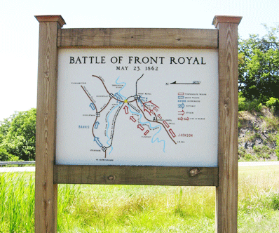 Battle of Front Royal Circle Tour Marker near Front royal, Virginia