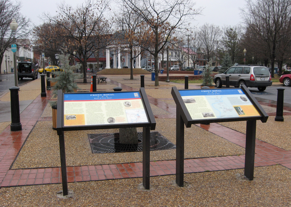 Wayside markers at the Front Royal, Virginia Visitor Center