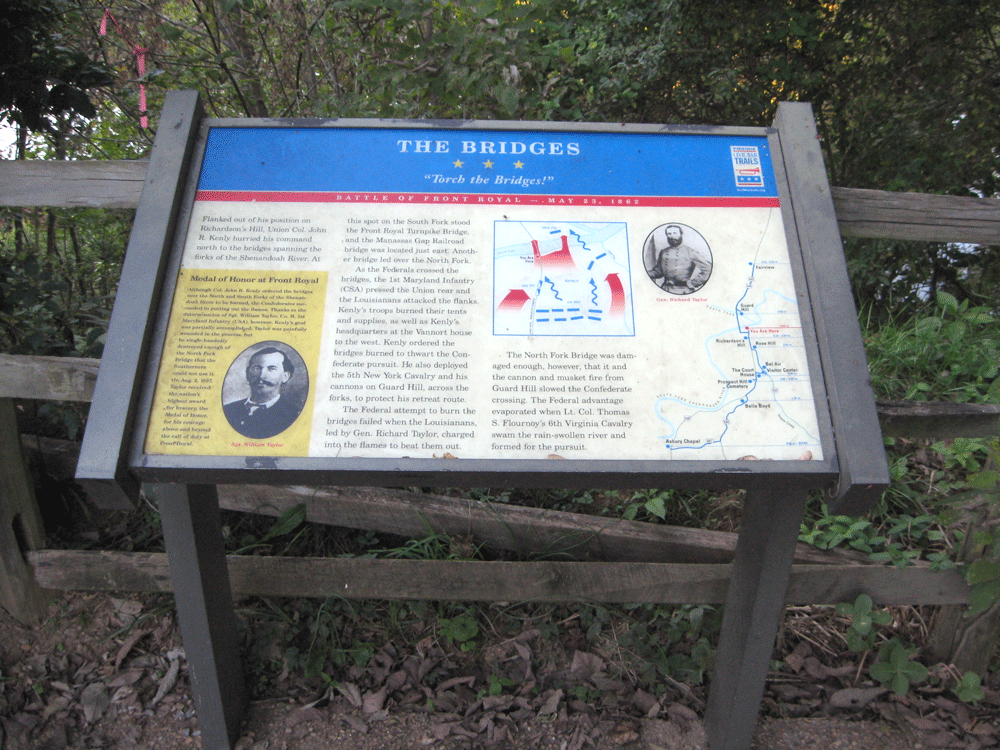 The Bridges - "Torch the Bridges" wayside marker at Front Royal. Virginia