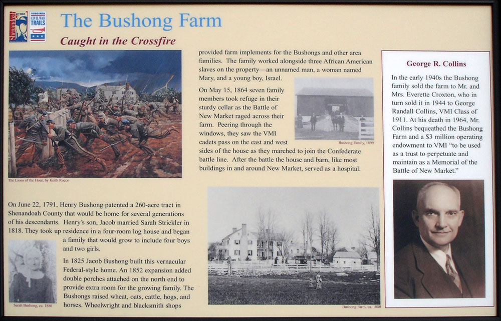 The Bushong Farm wayside marker