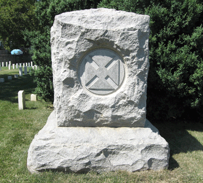 monument to the 13th Connecticut Volunteer Infantry Regiment is in Winchester National Cemetery in Winchester, Virginia