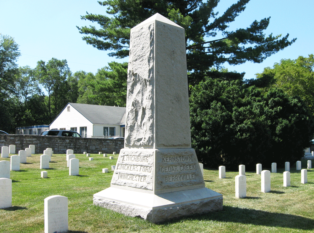 monument to the 18th Connecticut is in Winchester National Cemetery in Winchester, Virginia