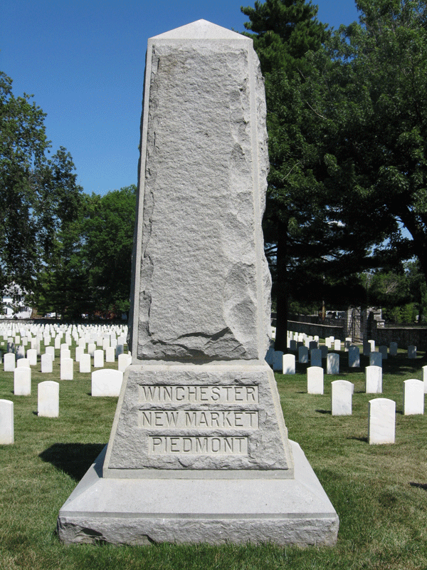 monument to the 18th Connecticut is in Winchester National Cemetery in Winchester, Virginia