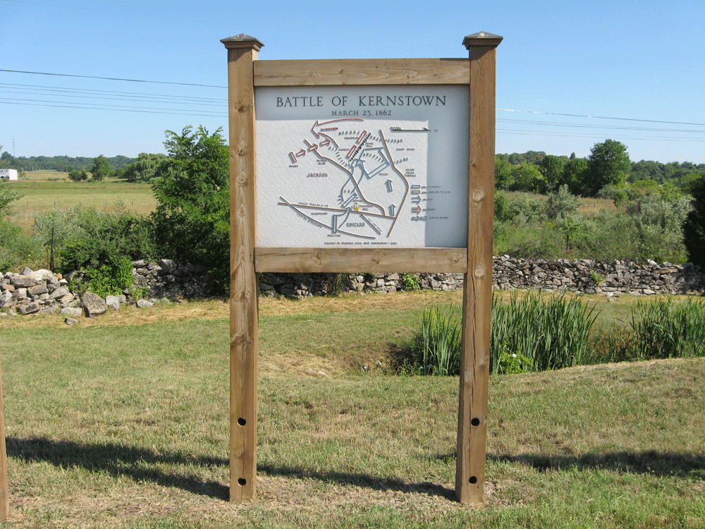 Battle of Kernstown Circle Tour map set outside of Winchester. Virginia