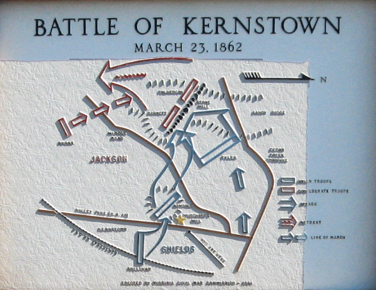 Battle of Kernstown Circle Tour map set outside of Winchester. Virginia