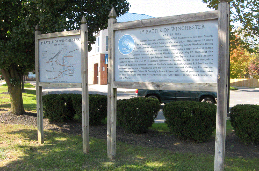First Battle of Winchester Circle Tour markers