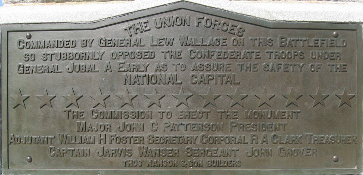 Detail from the monument to the 14th New Jersey Infantry Regiment